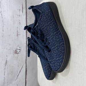 NWT Easy‎ Spirit Dark Blue Lace Up Knit Sneakers Size 10